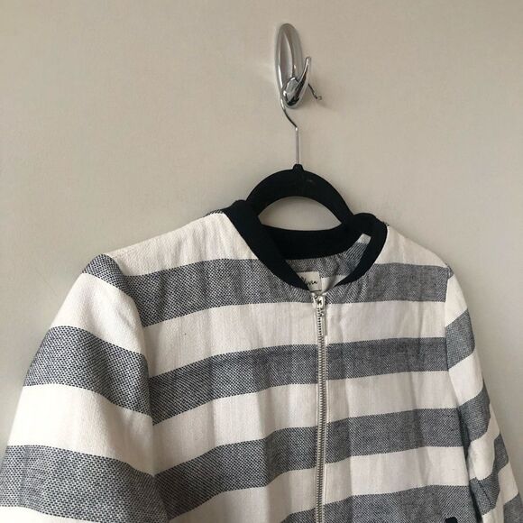 EMMA & Olivia Stripe Bomber Jacket - Medium - Picture 3 of 7